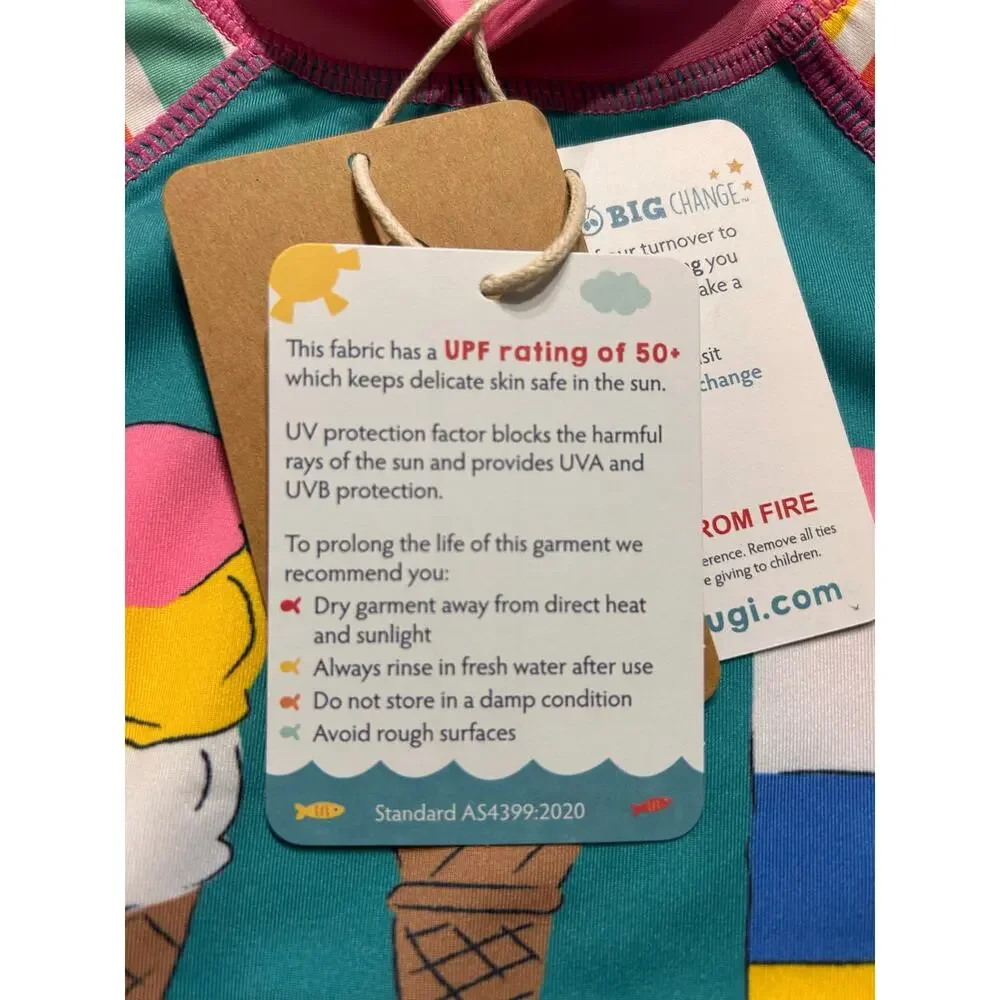 NWT Frugi Ice Cream Rashguard, 18-24 Months